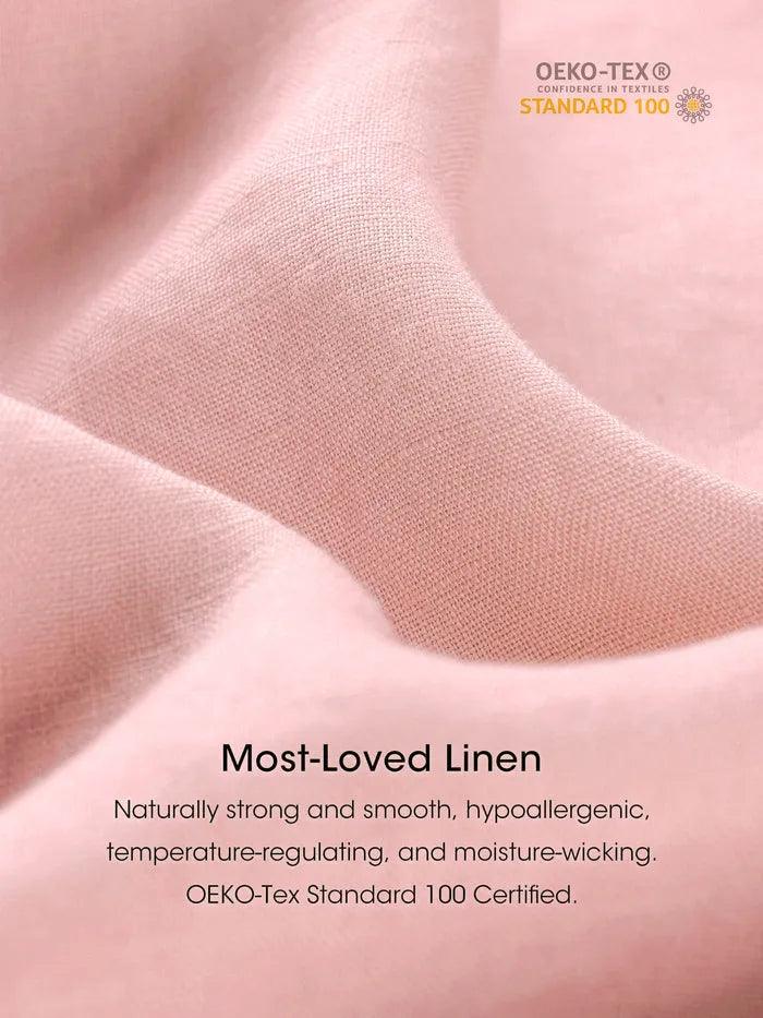 100% Linen Peter Pan Collar Dress KIKI - DRESSES-Linen Midi