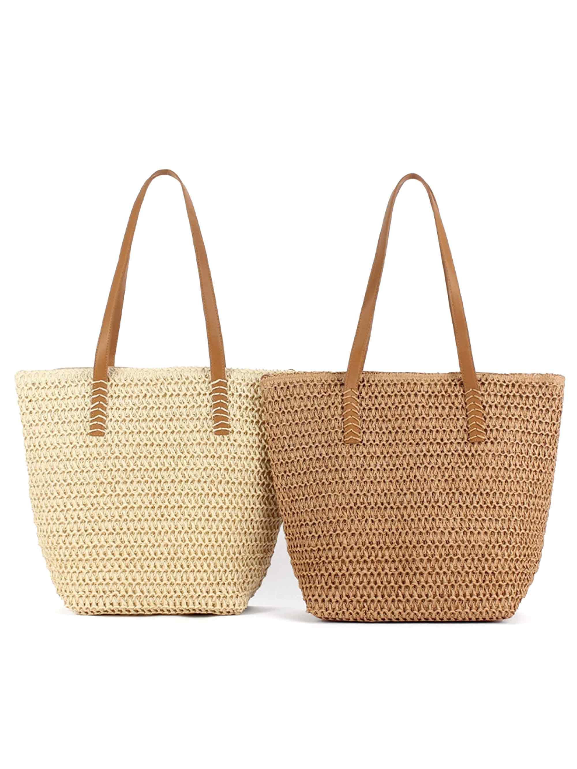 Woven Tapered Tote - ACCESSORIES-Bag