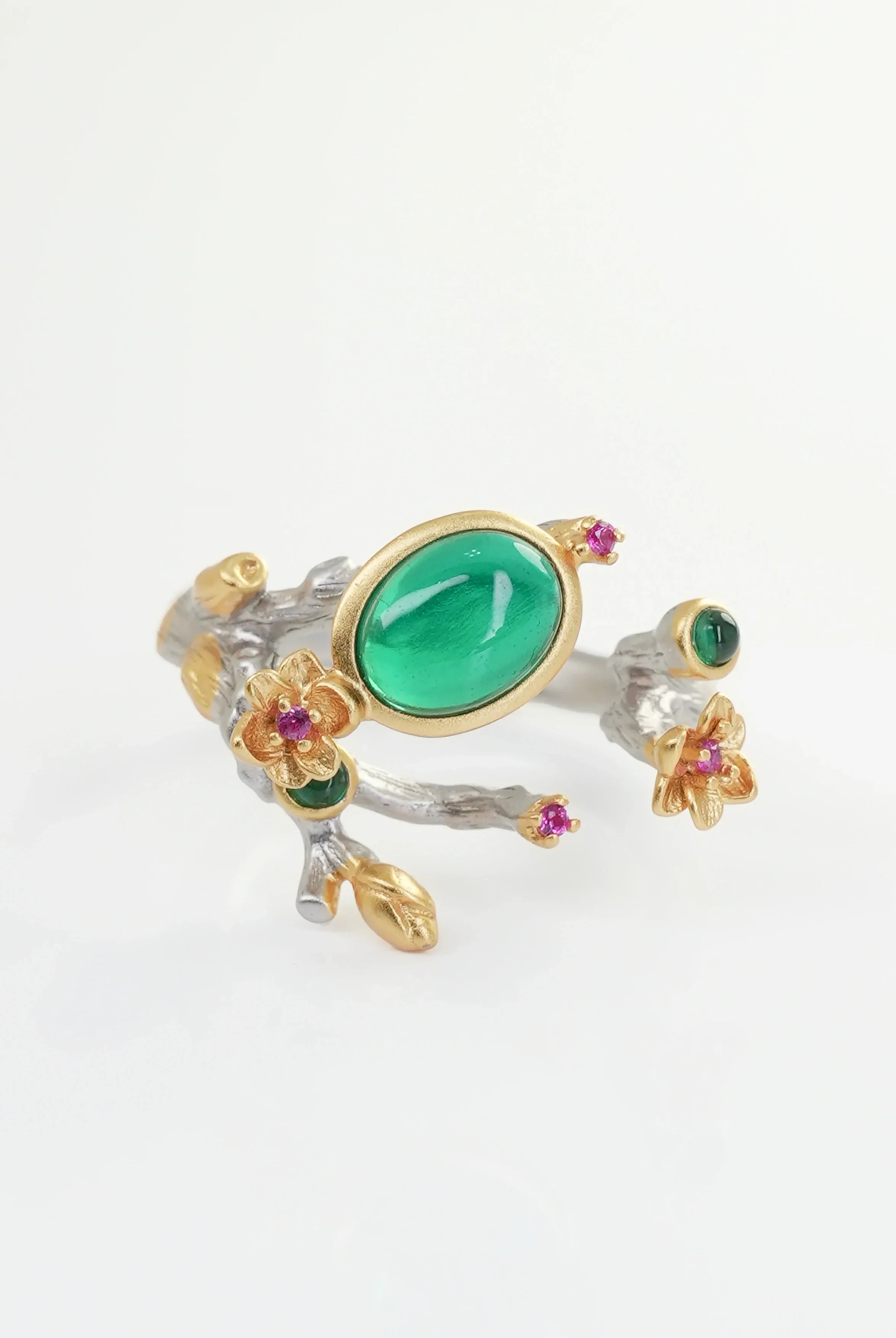 Exquisite Emerald Ring - Enchanted Branch - One-Size - ACCESSORIES-Jewelry