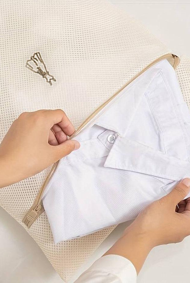 Mesh Laundry Bag - White / One-Size - ACCESSORIES-Others