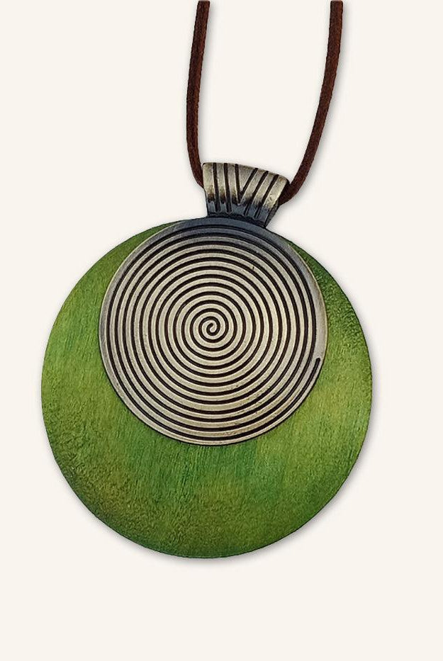 Vintage Wooden Rings Long Necklace - ACCESSORIES-Jewelry