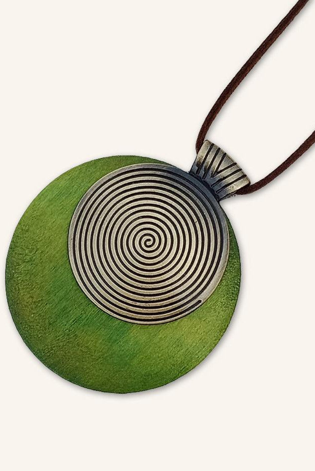 Vintage Wooden Rings Long Necklace - ACCESSORIES-Jewelry