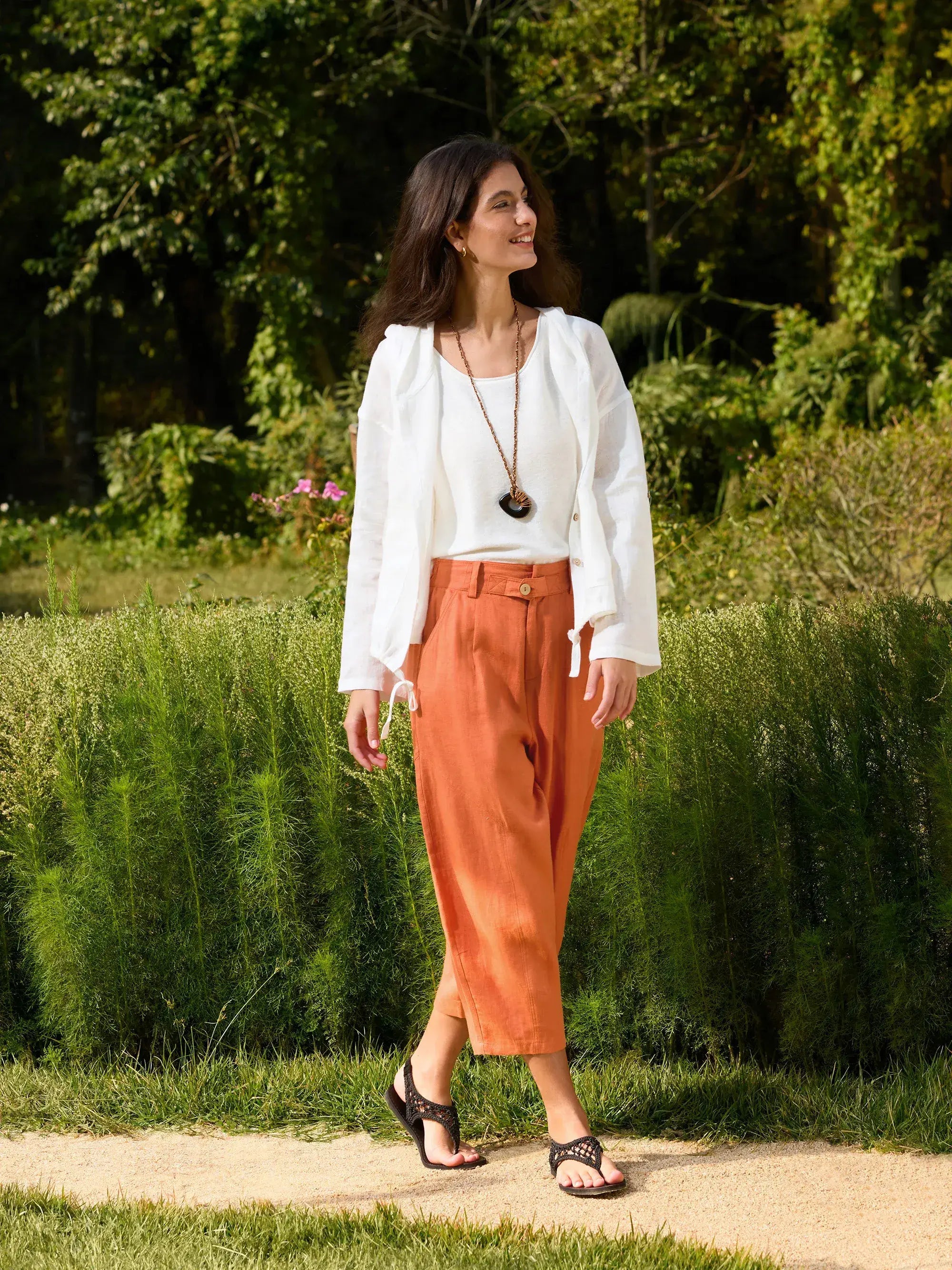 100% Linen Hooded Sunshine Jacket EMMA - TOPS-Linen Jackets