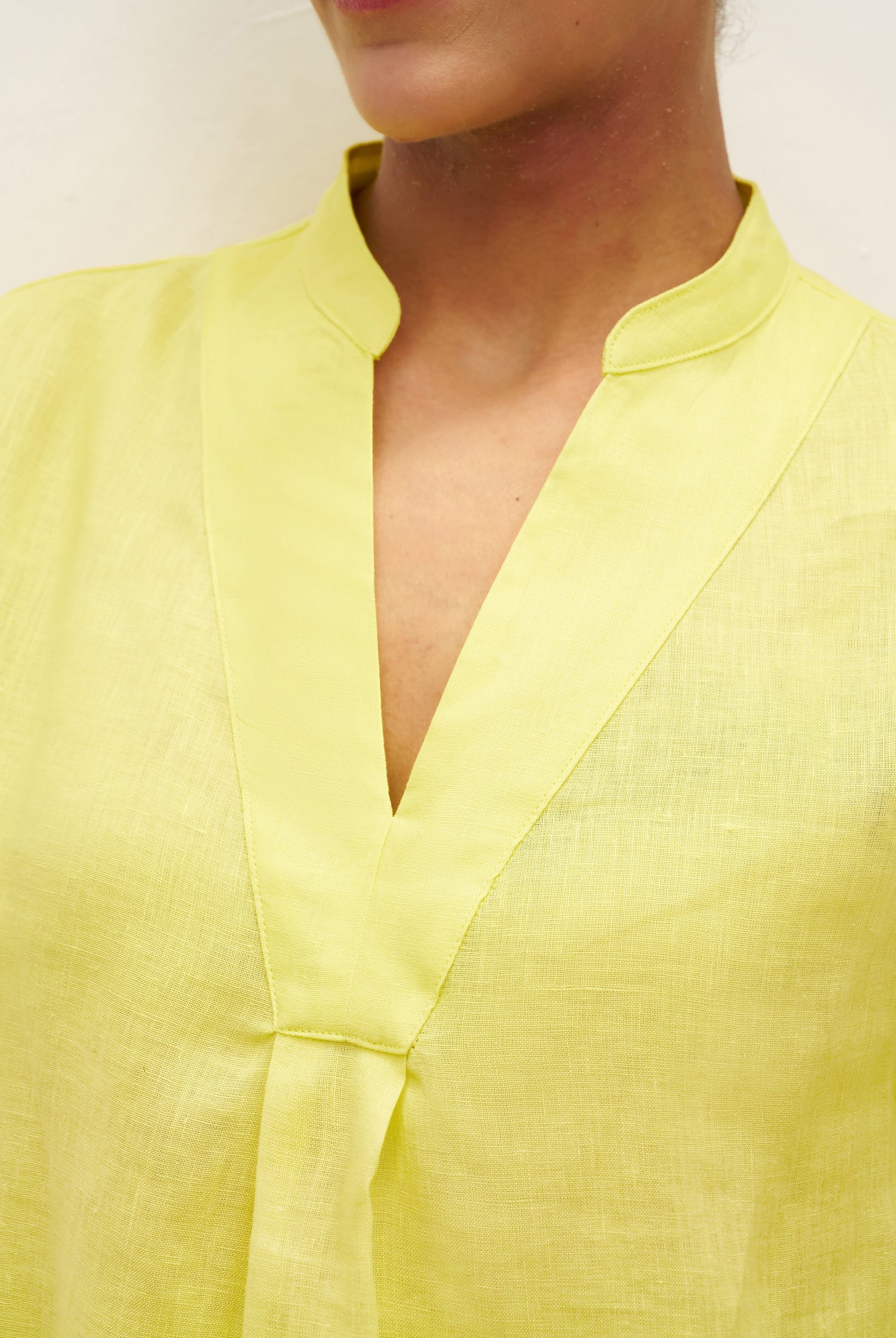 100% Linen Dress Shirt JOANNA - TOPS-Linen Blouses