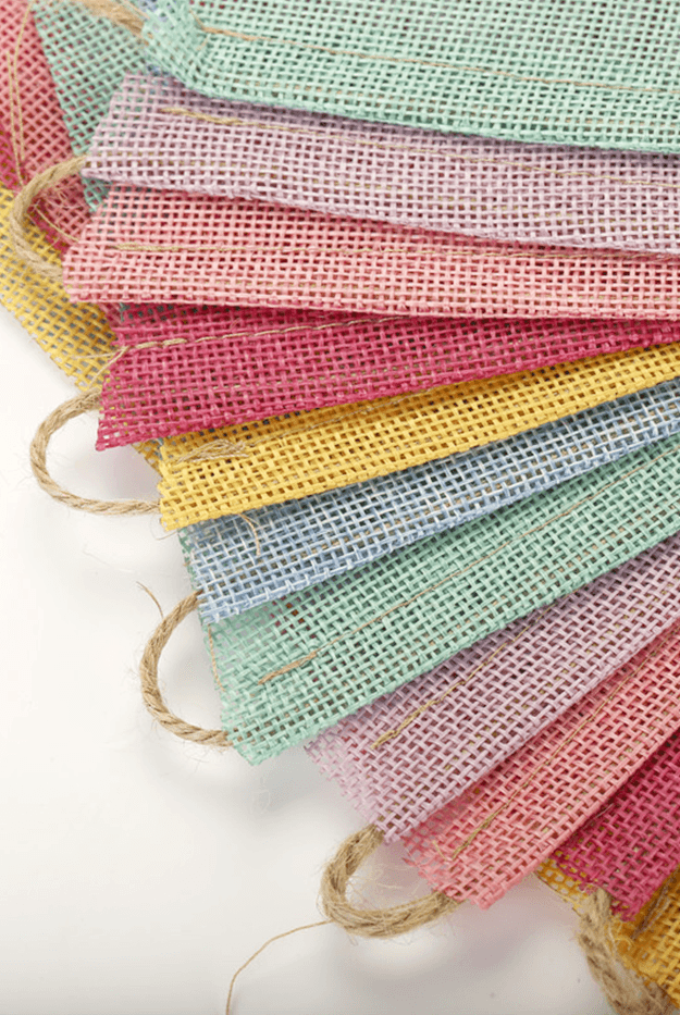 Sustainable Linen-Look Bunting Flags - One-Size - ACCESSORIES-Others