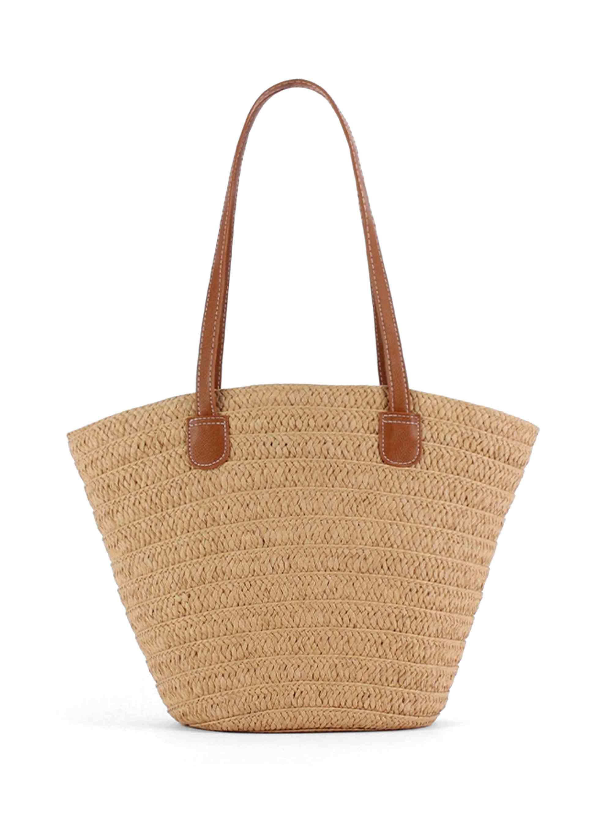 Flat Strap Trapezoid Tote - Light Brown / One-Size - ACCESSORIES-Bag