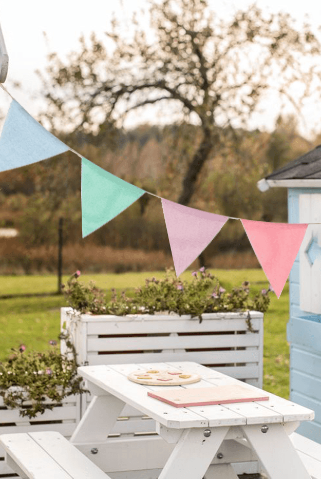 Sustainable Linen-Look Bunting Flags - One-Size - ACCESSORIES-Others