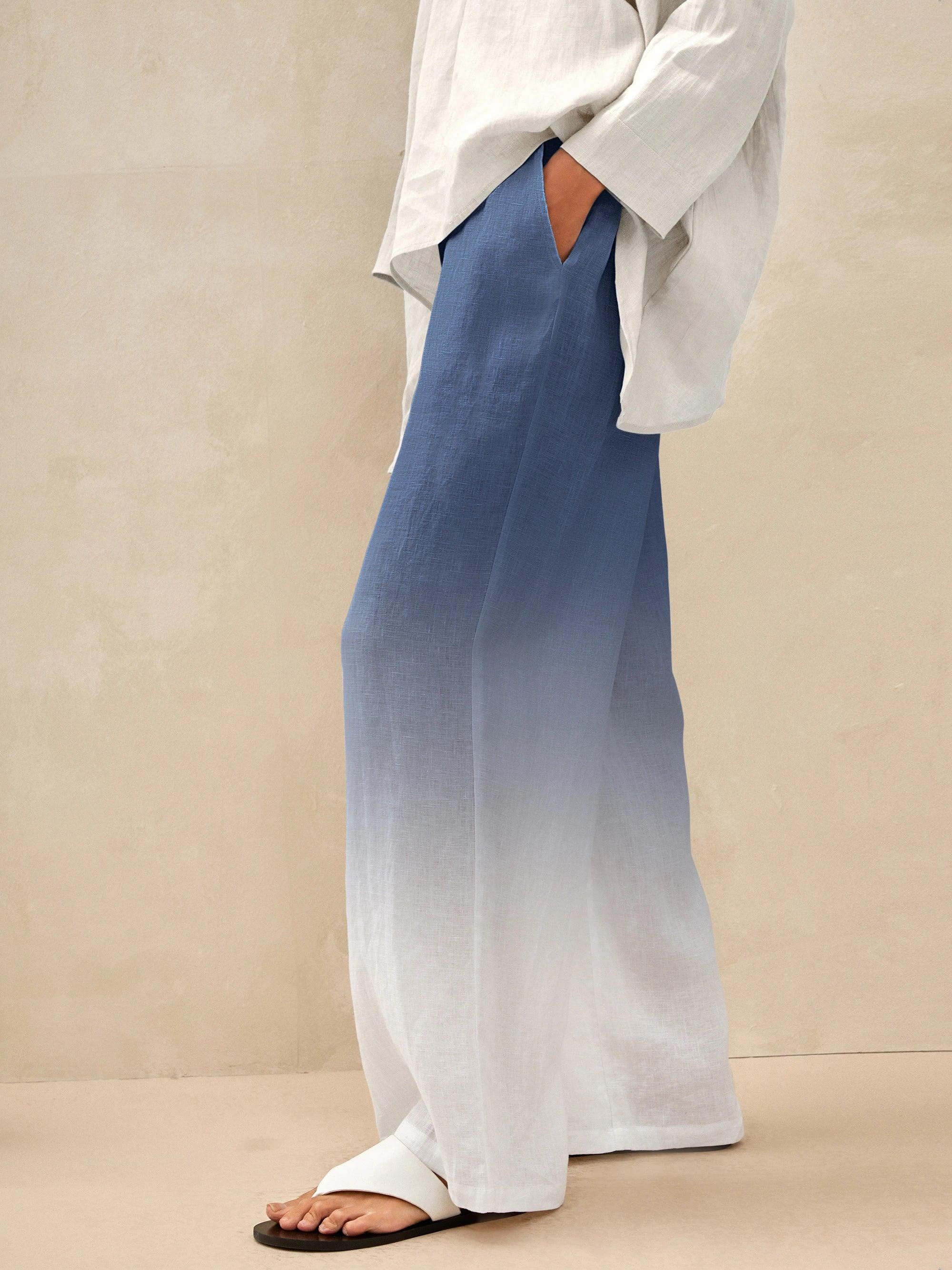 100% Linen Classic Pants LYON - BOTTOMS-Linen