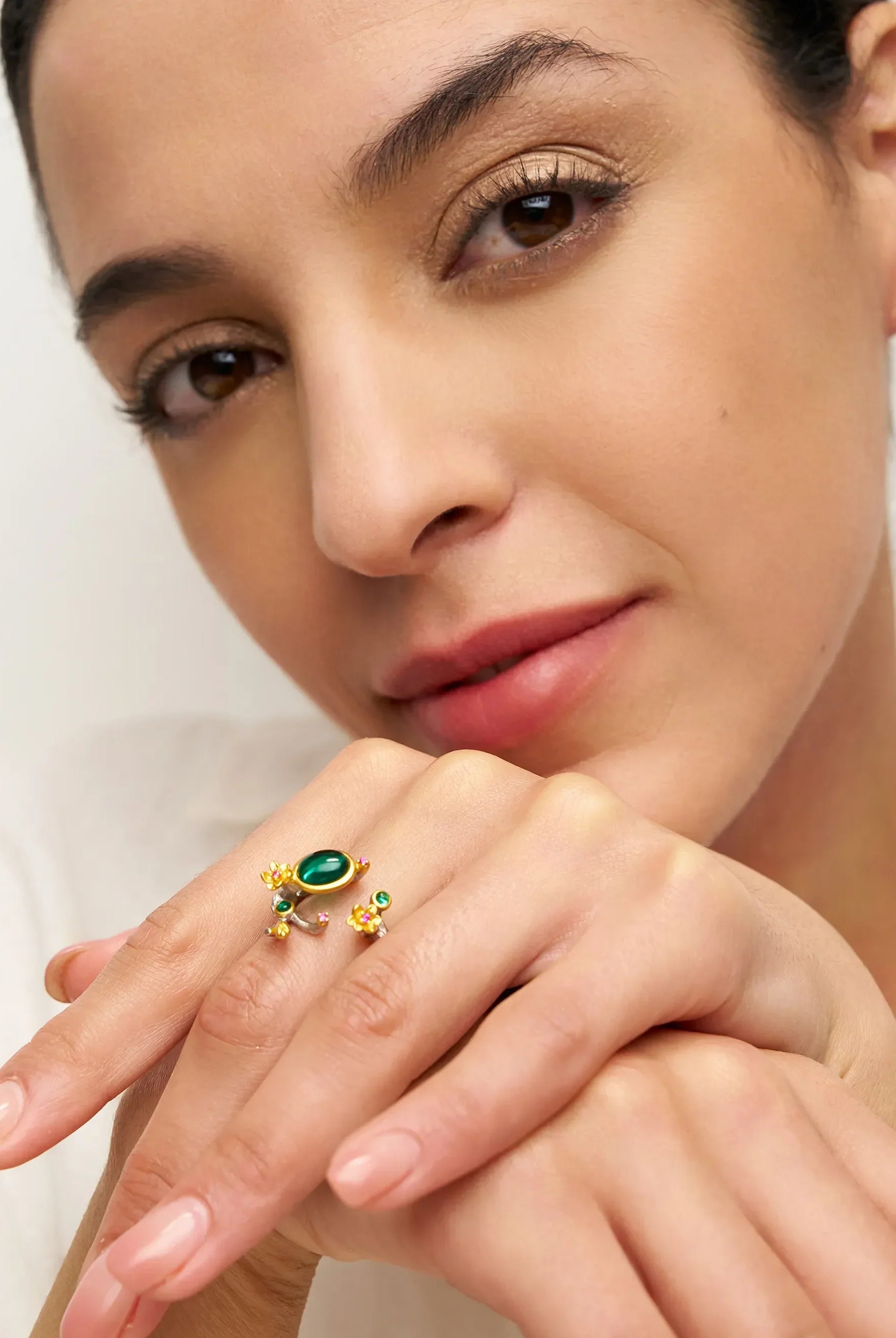 Exquisite Emerald Ring - Enchanted Branch - One-Size - ACCESSORIES-Jewelry