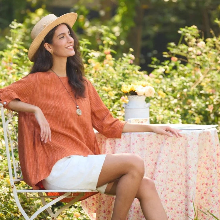 Spring Collection - Light Linen Stripes, Fresh and Comfortable