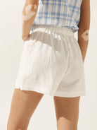 100% Linen Utility Side Pocket Short - BOTTOMS-Linen Shorts