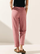 Linen Simple Button Fly Trousers HEIDI - BOTTOMS-Linen Pants
