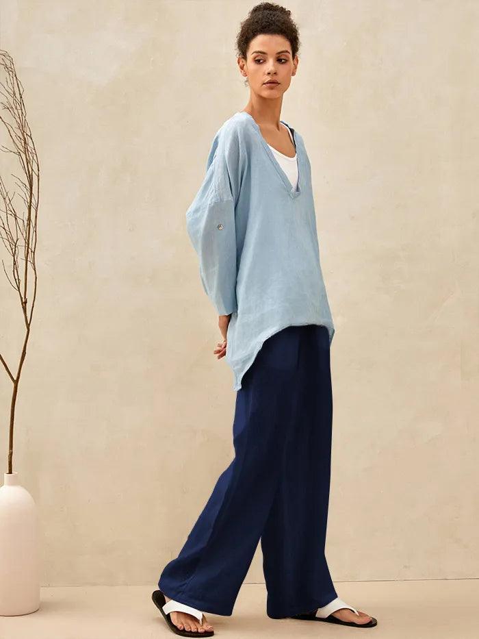 100% Linen Classic Pants SELAH - BOTTOMS-Linen