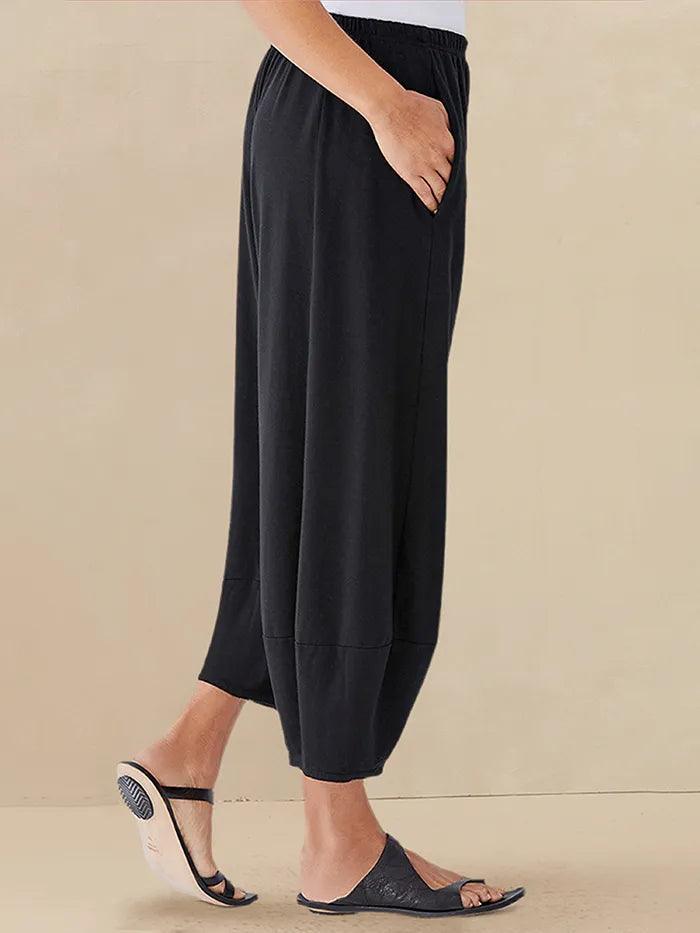 100% Linen Crop Pants RORY - BOTTOMS-Linen