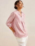 100% Linen Dress Shirt JOANNA - TOPS-Linen Blouses