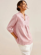 100% Linen Dress Shirt JOANNA - TOPS-Linen Blouses