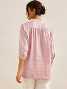 100% Linen Dress Shirt JOANNA - TOPS-Linen Blouses