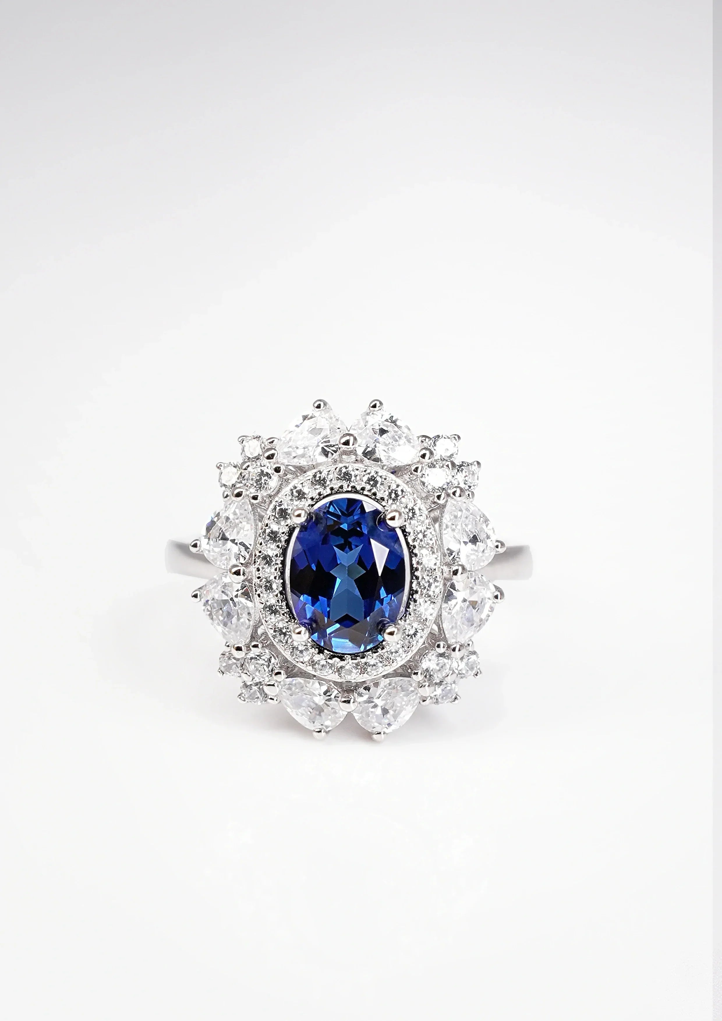 Exquisite Sapphire Ring - Ocean’S Petals - One-Size - ACCESSORIES-Jewelry