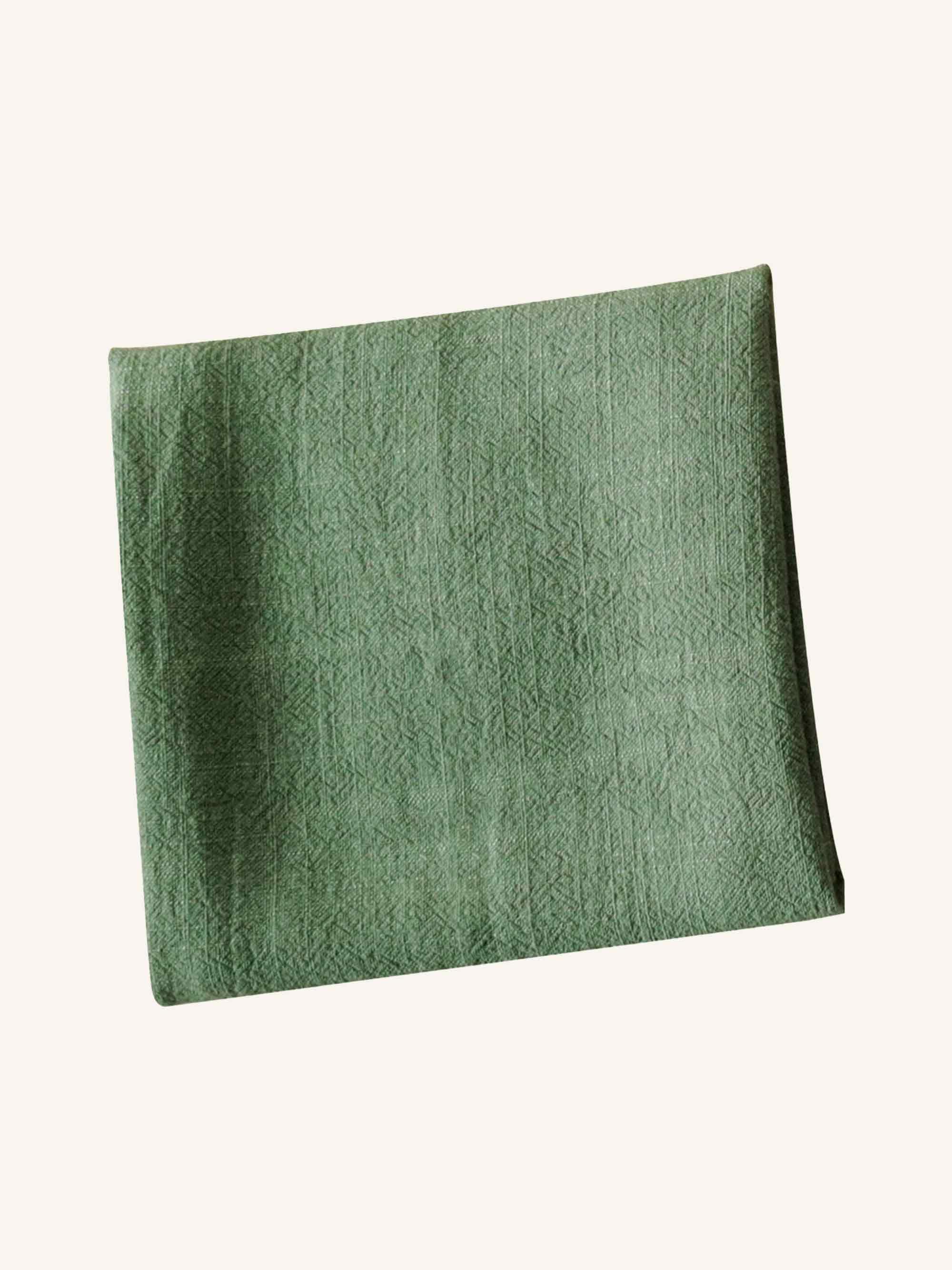 Cotton Linen Napkins Solid Color Placemats Tea Towels - Pea Green / One-Size - ACCESSORIES-Others