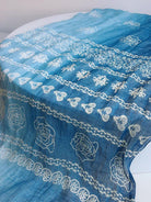 Artisanal 100% Linen Wax-Dyed Scarf - Stripey Florals / One-Size - ACCESSORIES-Scarf