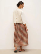 100% Linen V-Neck Buttoned Closure Vest DELIA - TOPS-Linen Vests