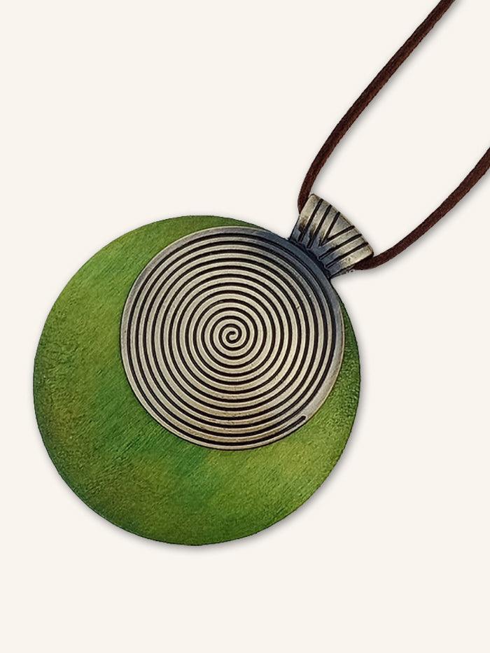 Vintage Wooden Rings Long Necklace - ACCESSORIES-Jewelry