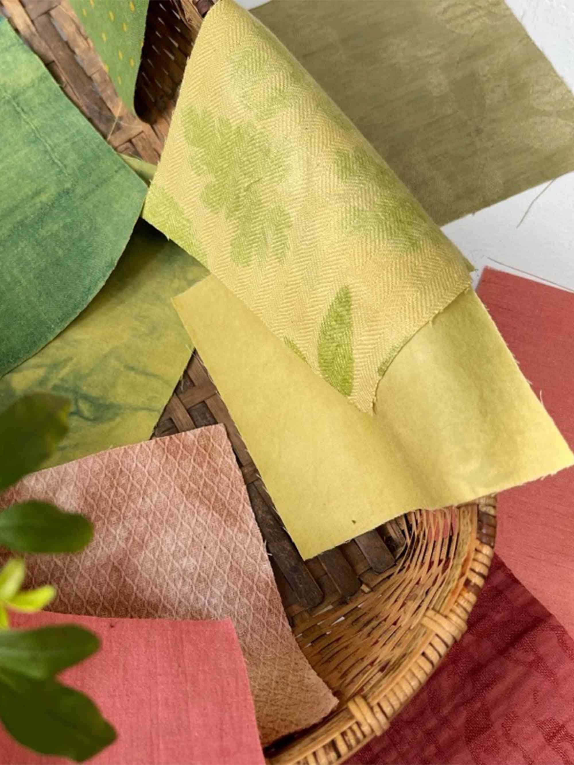 Blooming Botanical Hand-Dyed Cotton Linen Patchwork Kit (13 Swatches) - Spring Hues / One-Size - ACCESSORIES-Others