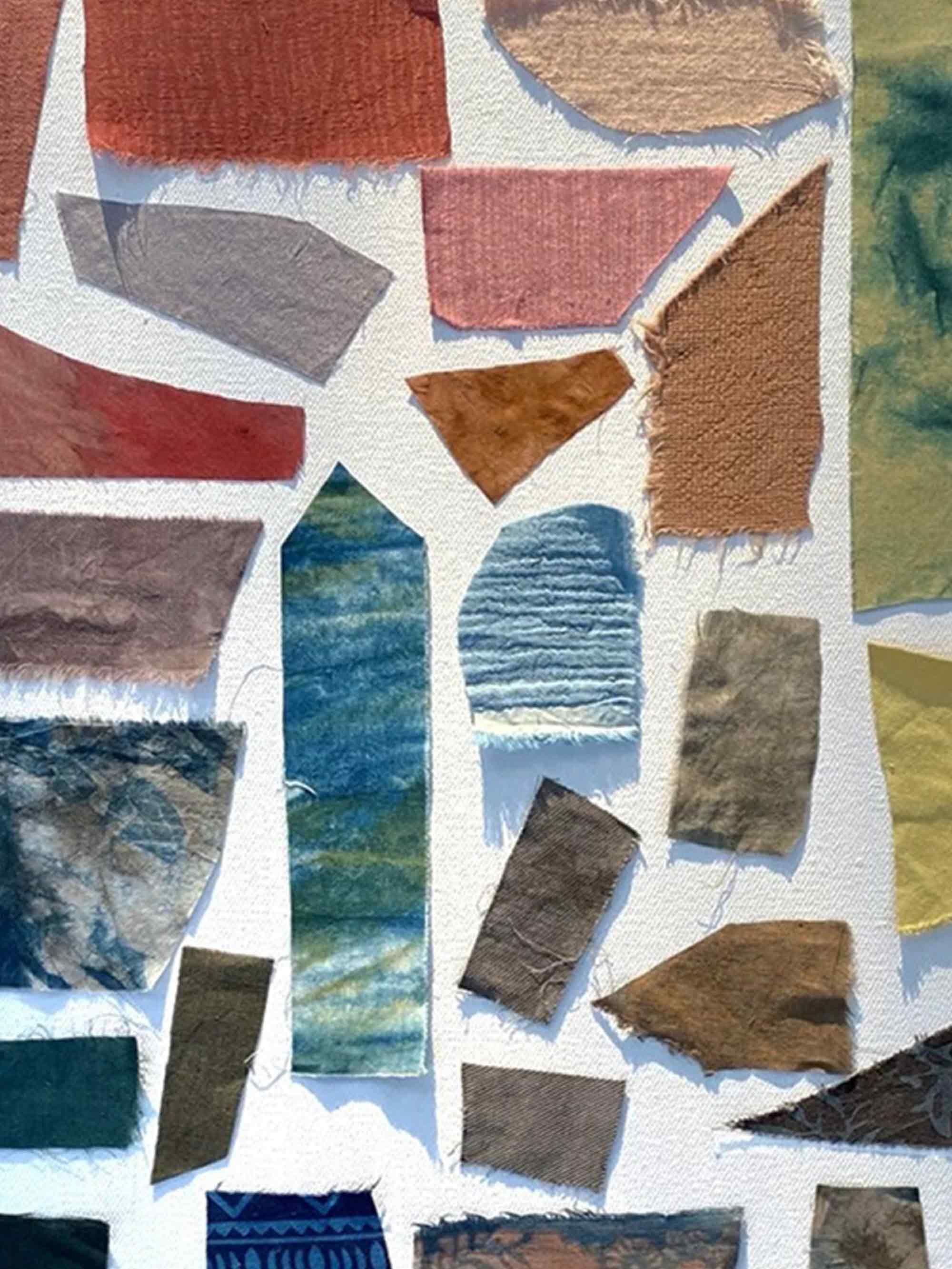 Persimmon Plant-Dyed Cotton Linen Silk Patchwork Kit (17 Swatches) - Deep Hues / One-Size - ACCESSORIES-Others