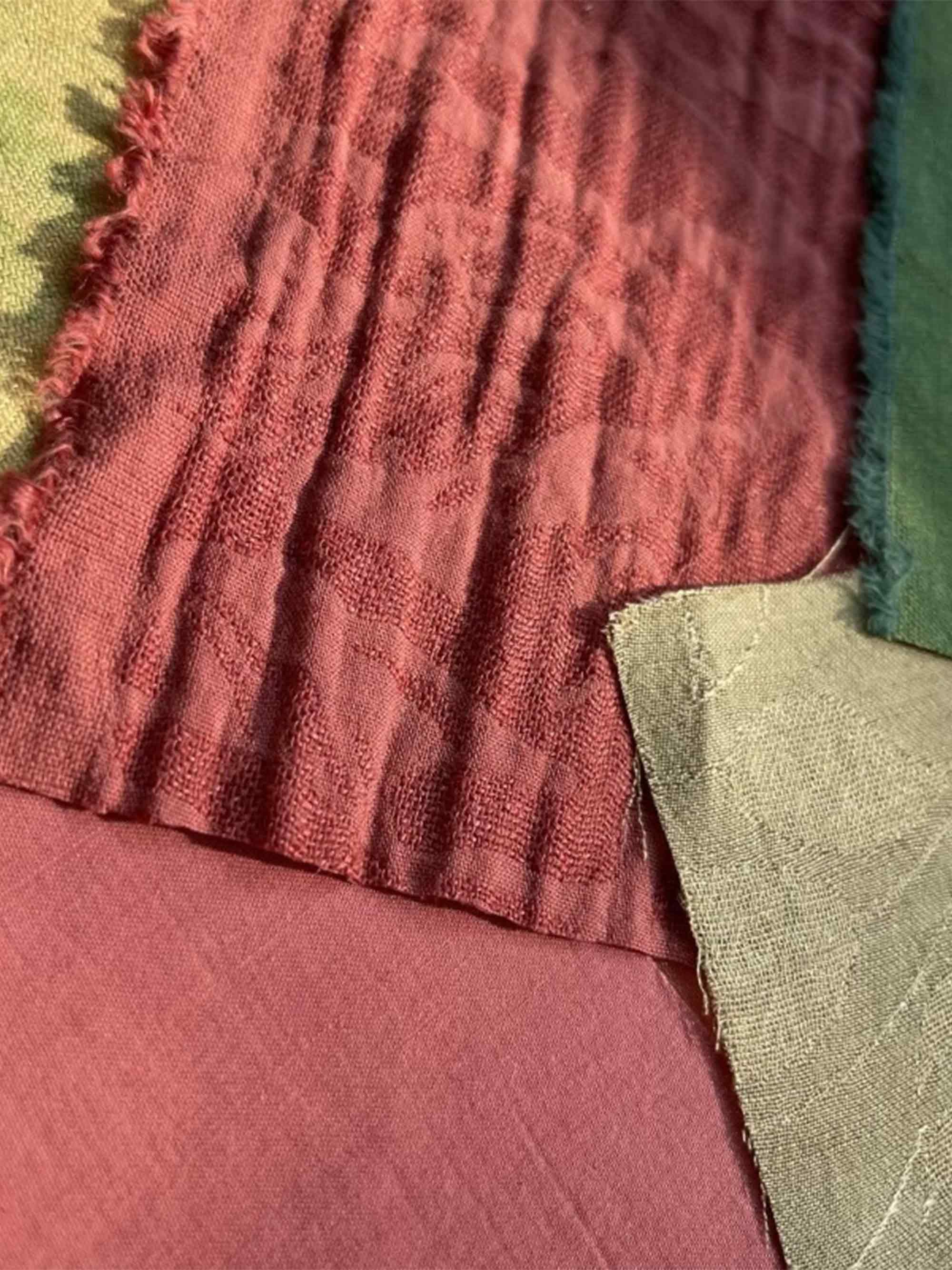 Blooming Botanical Hand-Dyed Cotton Linen Patchwork Kit (13 Swatches) - Spring Hues / One-Size - ACCESSORIES-Others