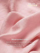 100% Linen Loose Fit Button Waist Gathered Maxi Dress LUNA - DRESSES-Linen
