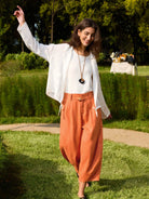 100% Linen Hooded Sunshine Jacket EMMA - TOPS-Linen Jackets