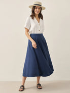 100% Linen Button-Up Short Sleeve Shirt - TOPS-Linen Button Down Shirts