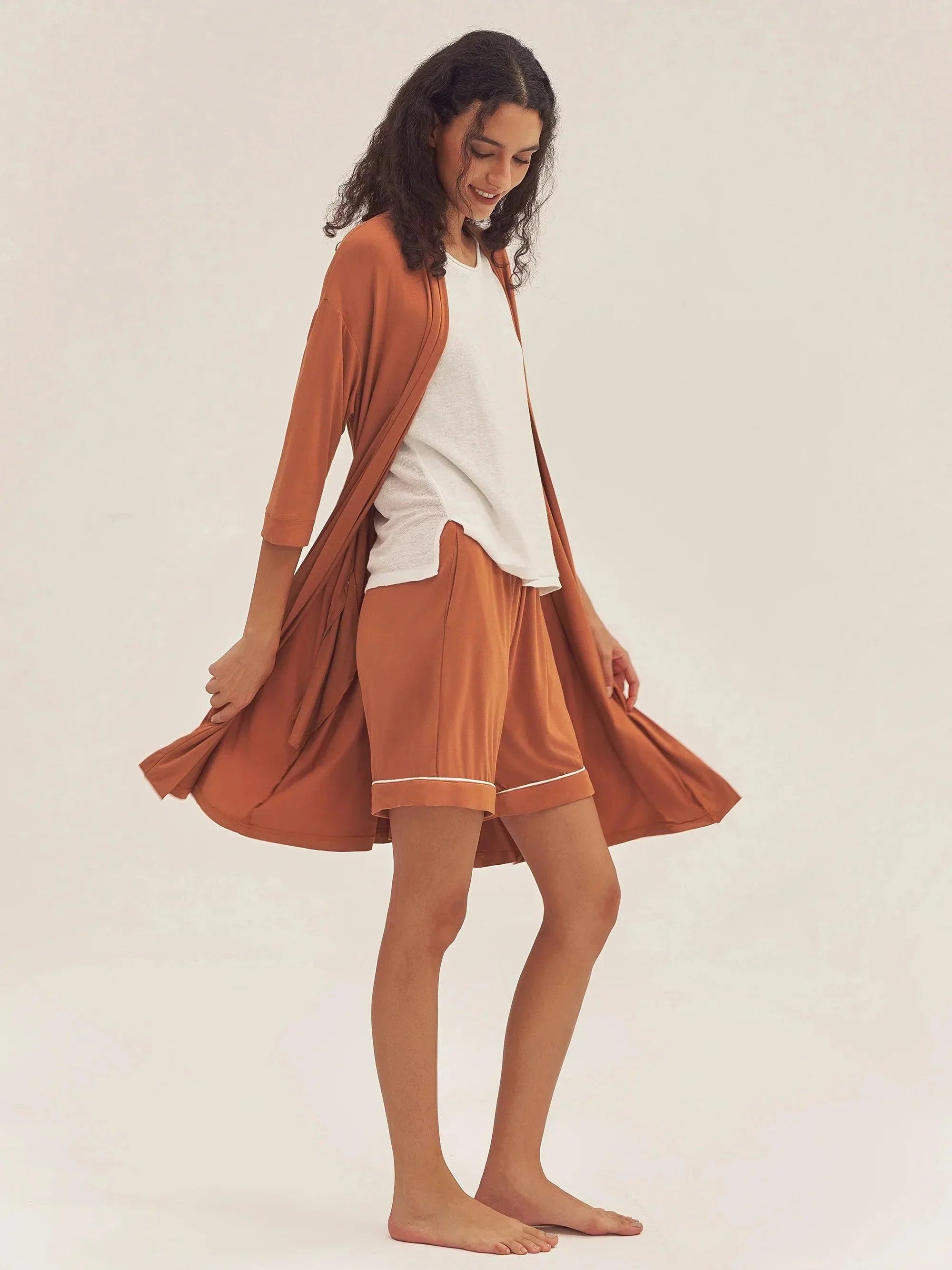 Bamboo Kimono Robe EVE - LOUNGEWEAR-Bamboo PJS