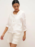 100% Linen Hooded Sunshine Jacket EMMA - TOPS-Linen Jackets