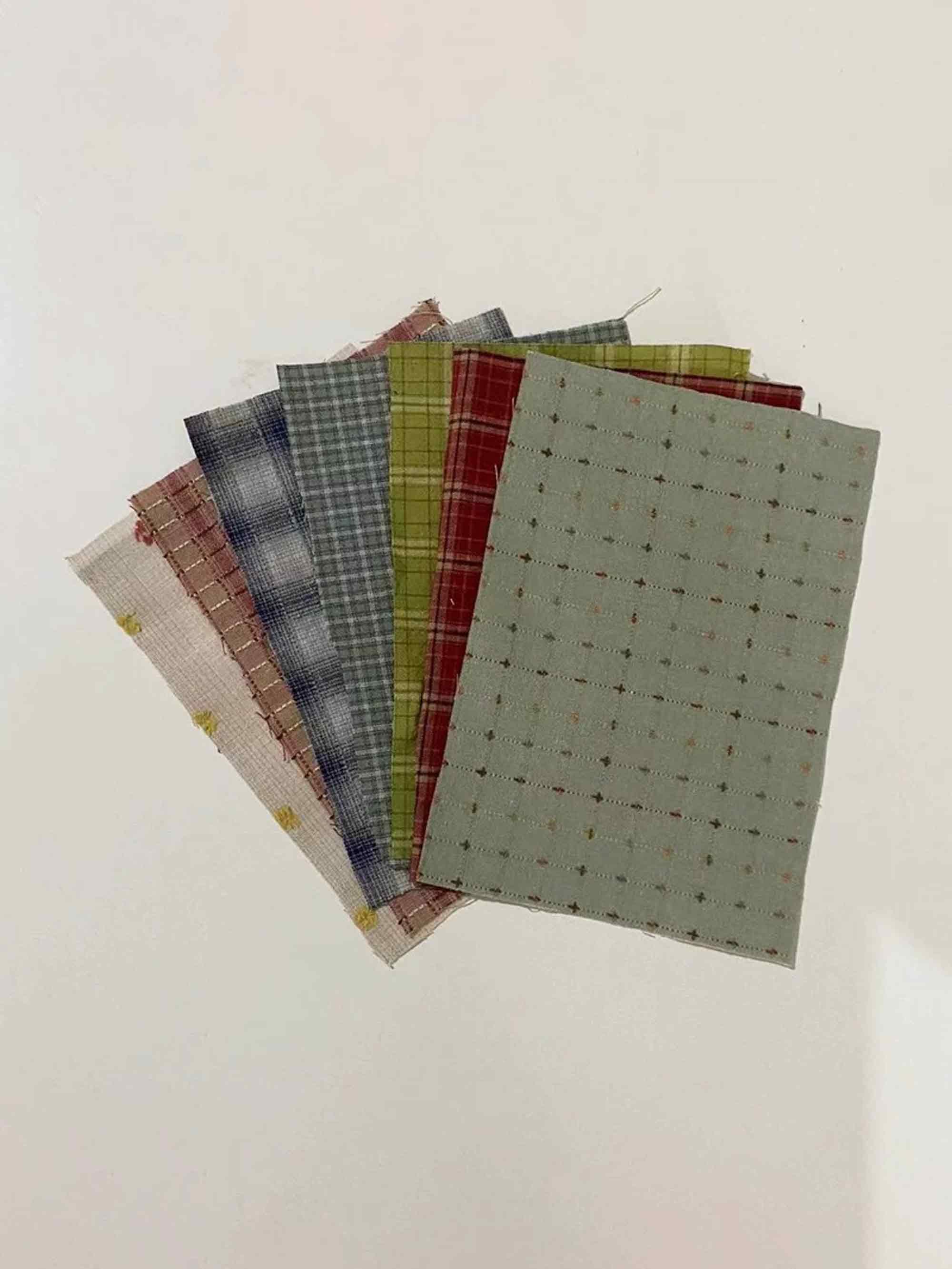 Yarn-Dyed Fabric Scraps for Clothes & Patchwork (10 Pieces) - ACCESSORIES-Others