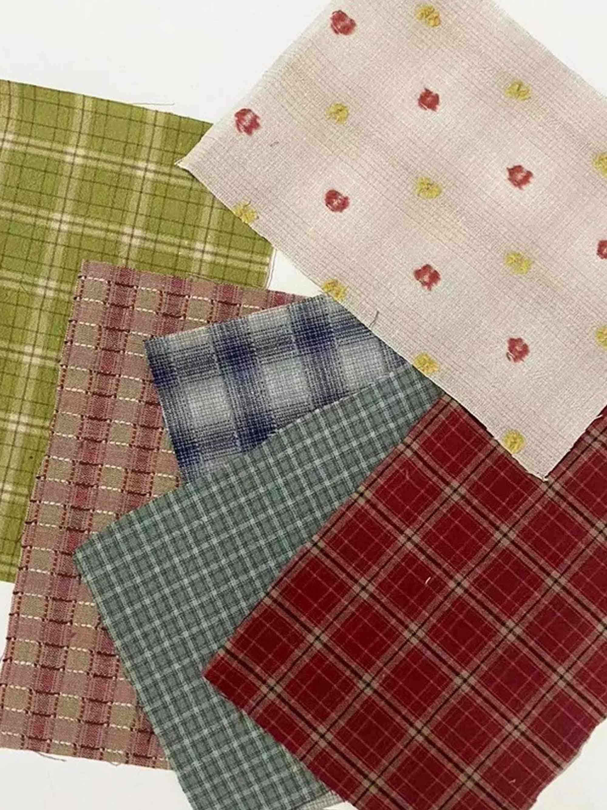 Yarn-Dyed Fabric Scraps for Clothes & Patchwork (10 Pieces) - ACCESSORIES-Others