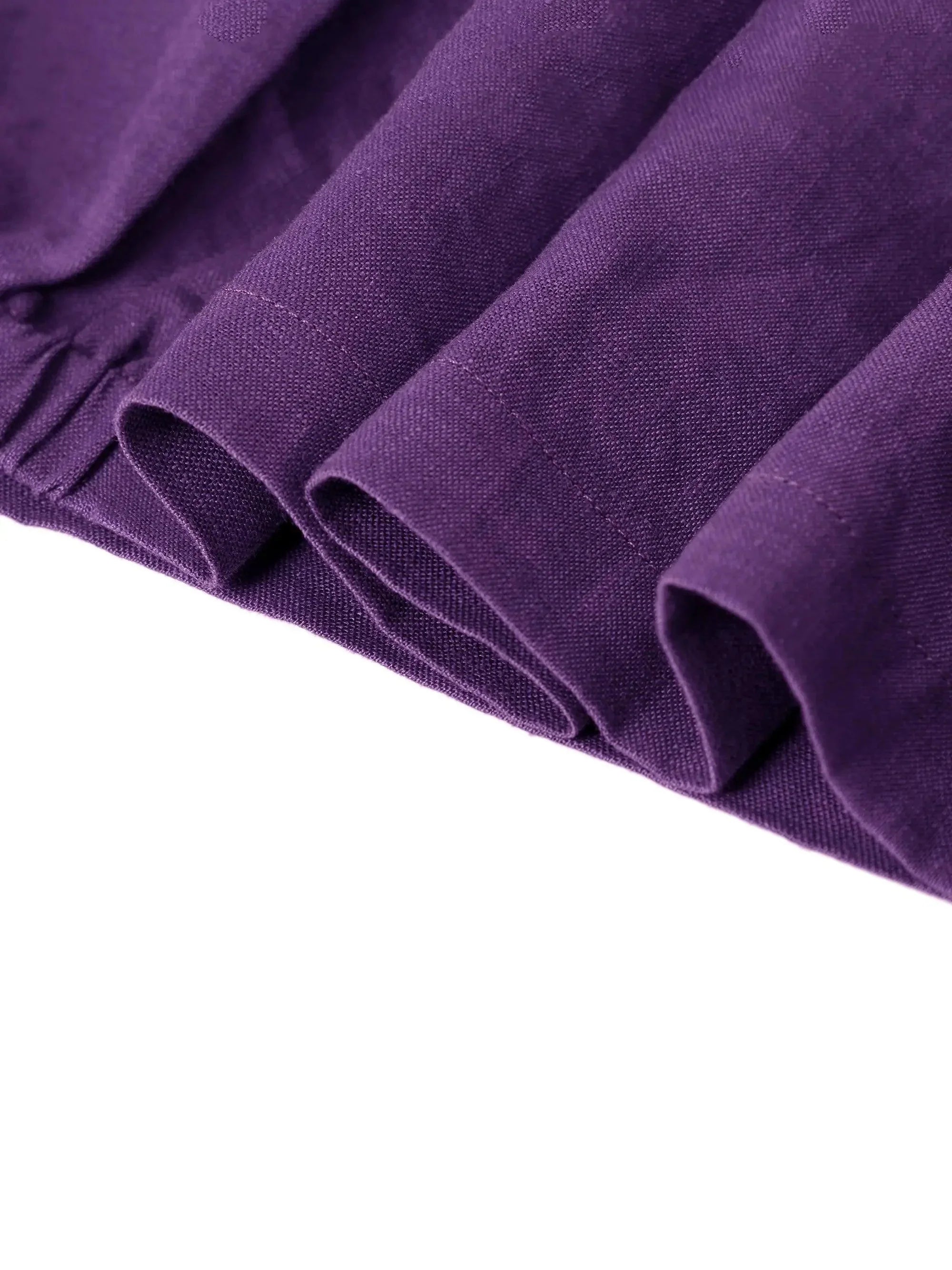 100% Linen Collarless Mid-Length Dress SOFIA - DRESSES-Linen Midi