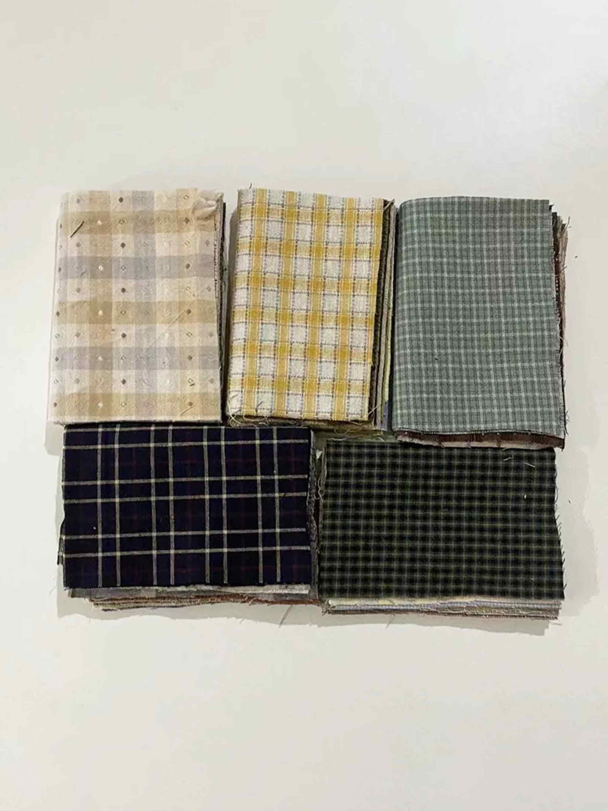 Yarn-Dyed Fabric Scraps for Clothes & Patchwork (10 Pieces) - ACCESSORIES-Others