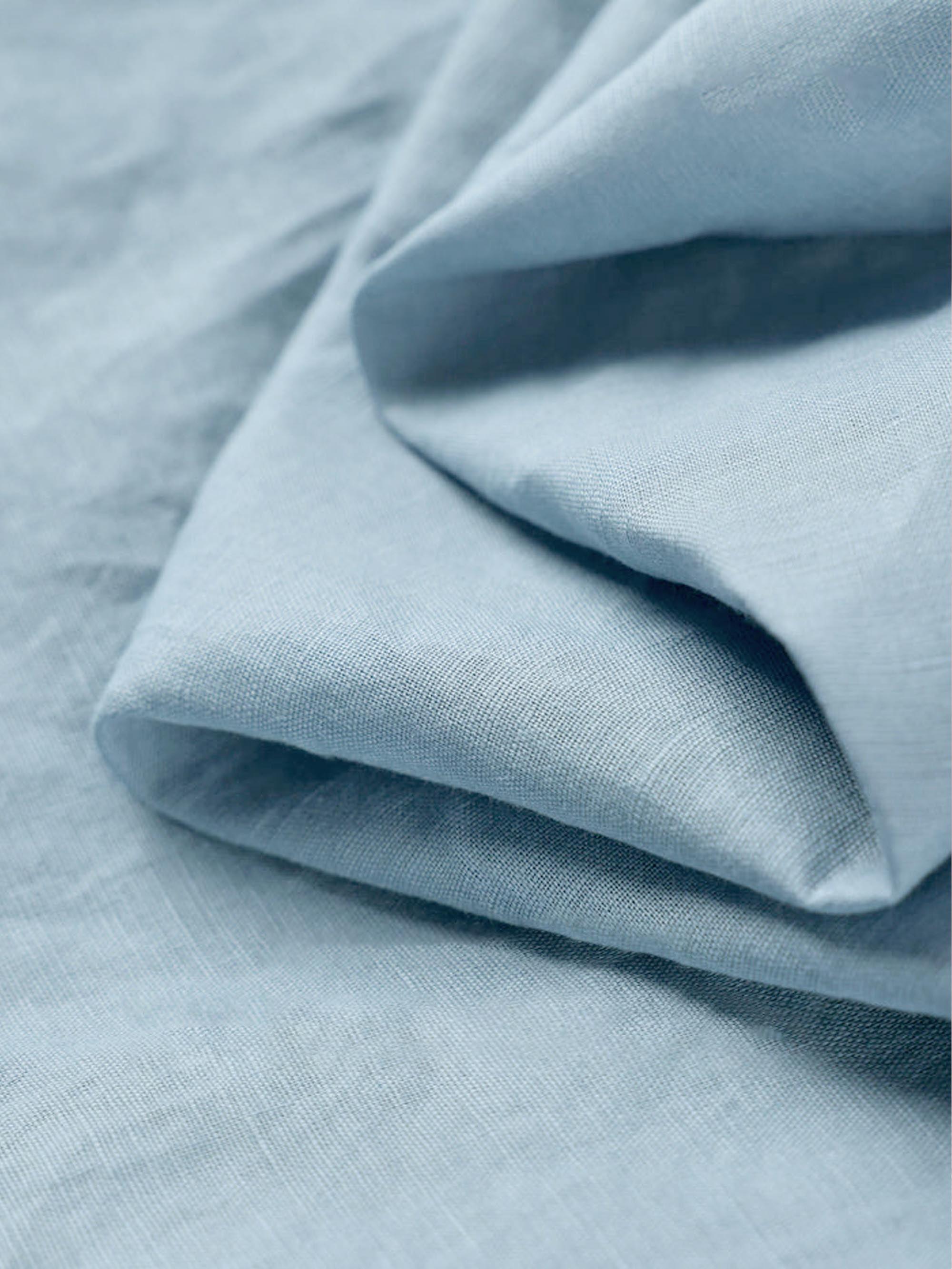 100% Linen Lightweight Fabric Handcraft Material for DIY and Sewing Projects - Baby Blue / 1 Metre