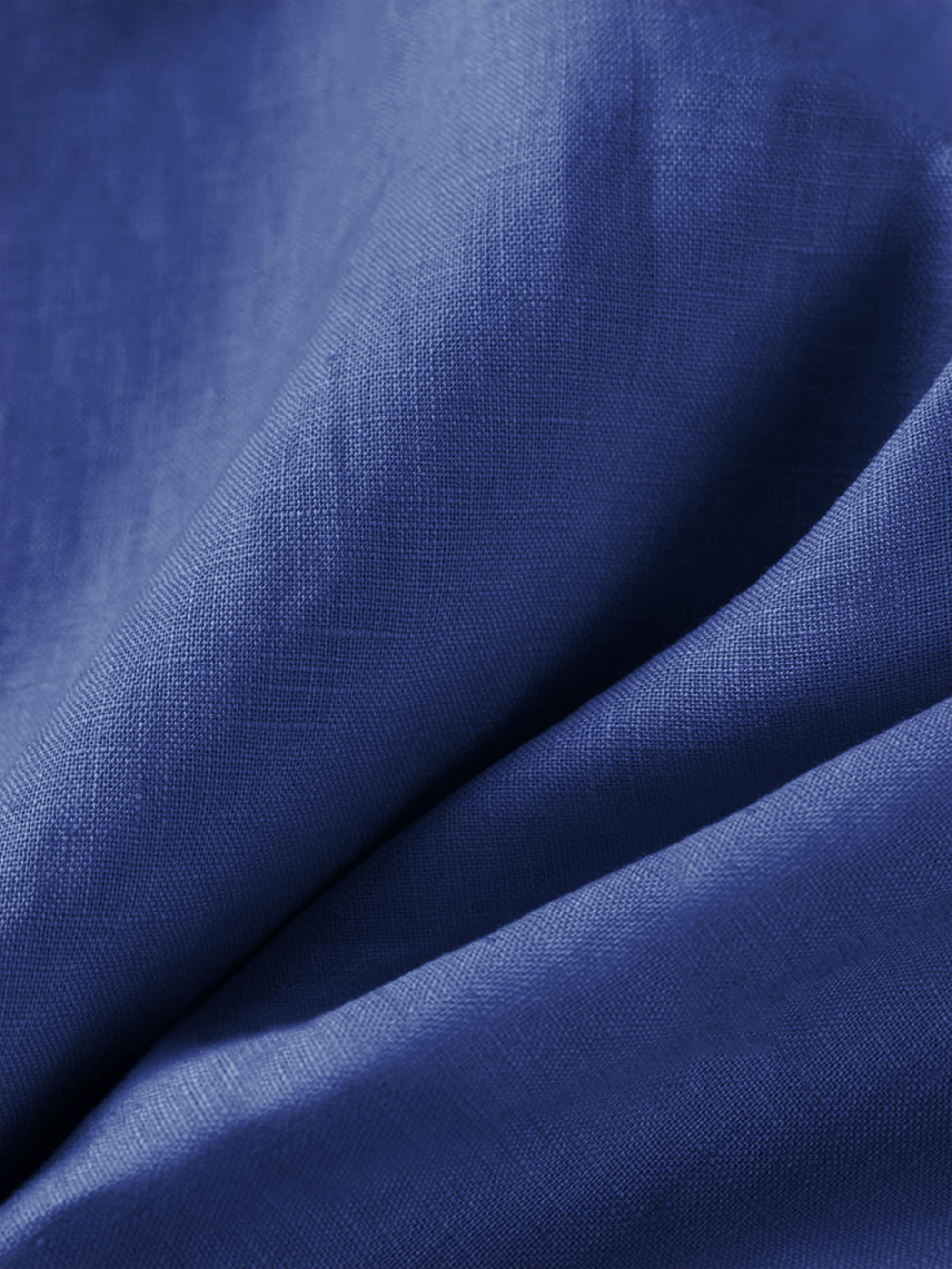100% Linen Lightweight Fabric Handcraft Material for DIY and Sewing Projects - Royal Blue / 1 Metre