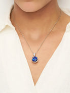 Exquisite Sapphire Necklace - Neptune’S Embrace - One-Size - ACCESSORIES-Jewelry