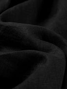 100% Linen Lightweight Fabric Handcraft Material for DIY and Sewing Projects - Charcoal Black / 1 Metre