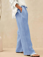 100% Linen Classic Pants LYON - BOTTOMS-Linen