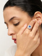 Exquisite Sapphire Ring - Ocean’S Petals - One-Size - ACCESSORIES-Jewelry