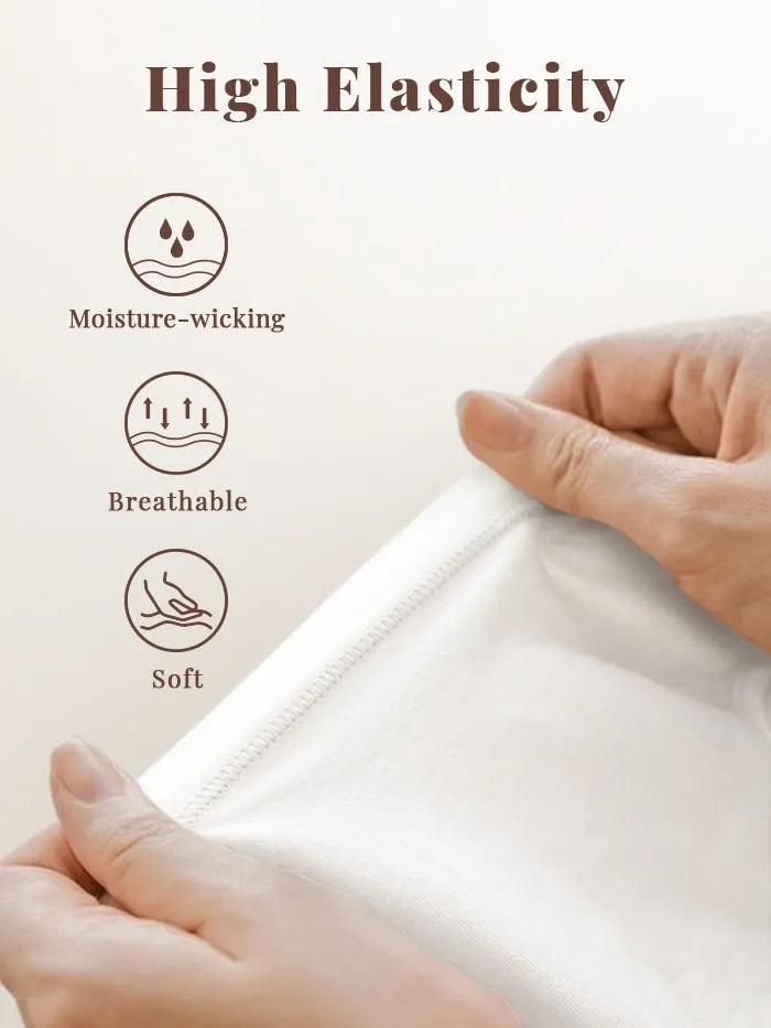 Stretch-Knit Bamboo Classic Basic Tee BELLE - TOPS-Bamboo Tees