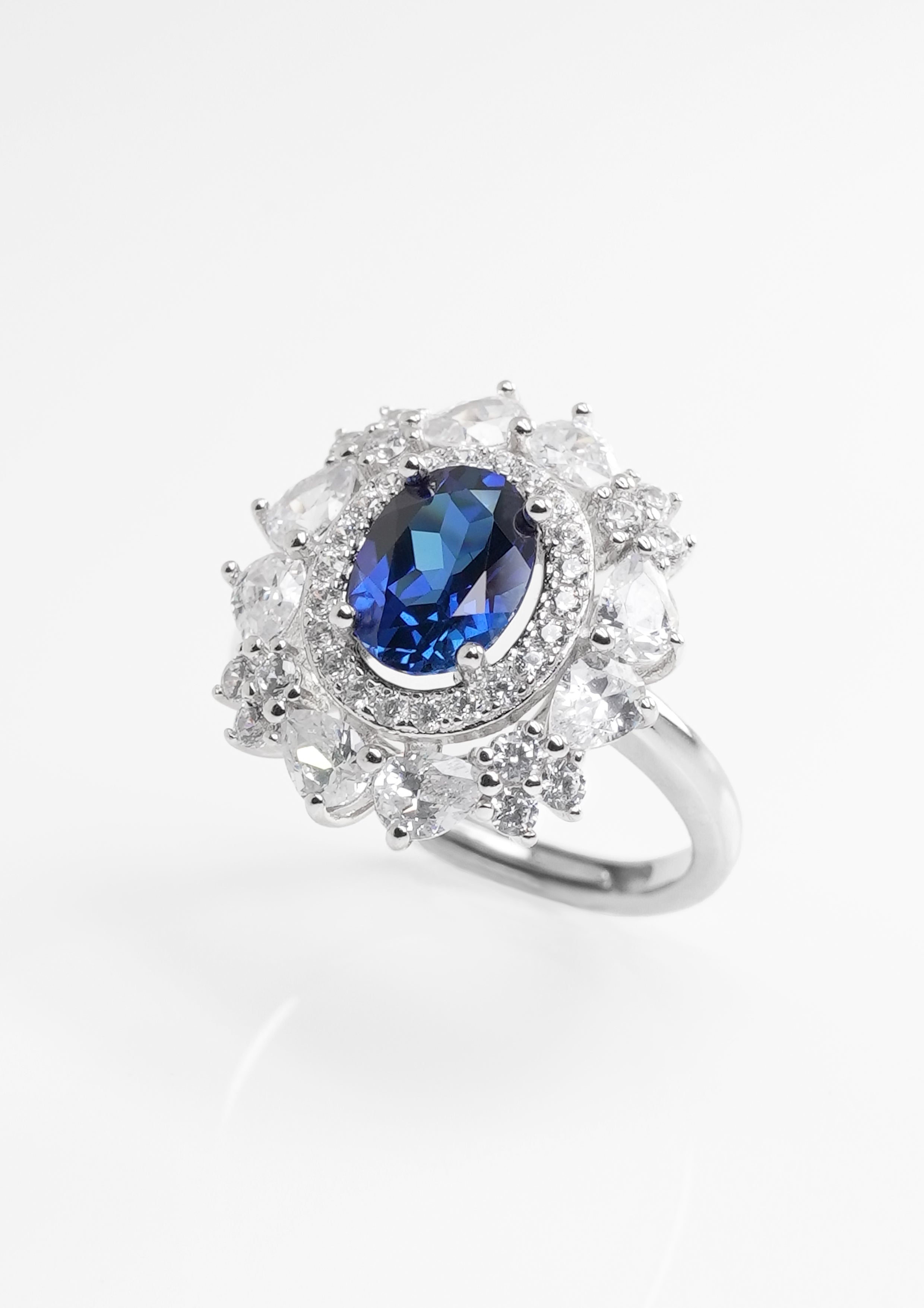 Exquisite Sapphire Ring - Ocean’S Petals - One-Size - ACCESSORIES-Jewelry