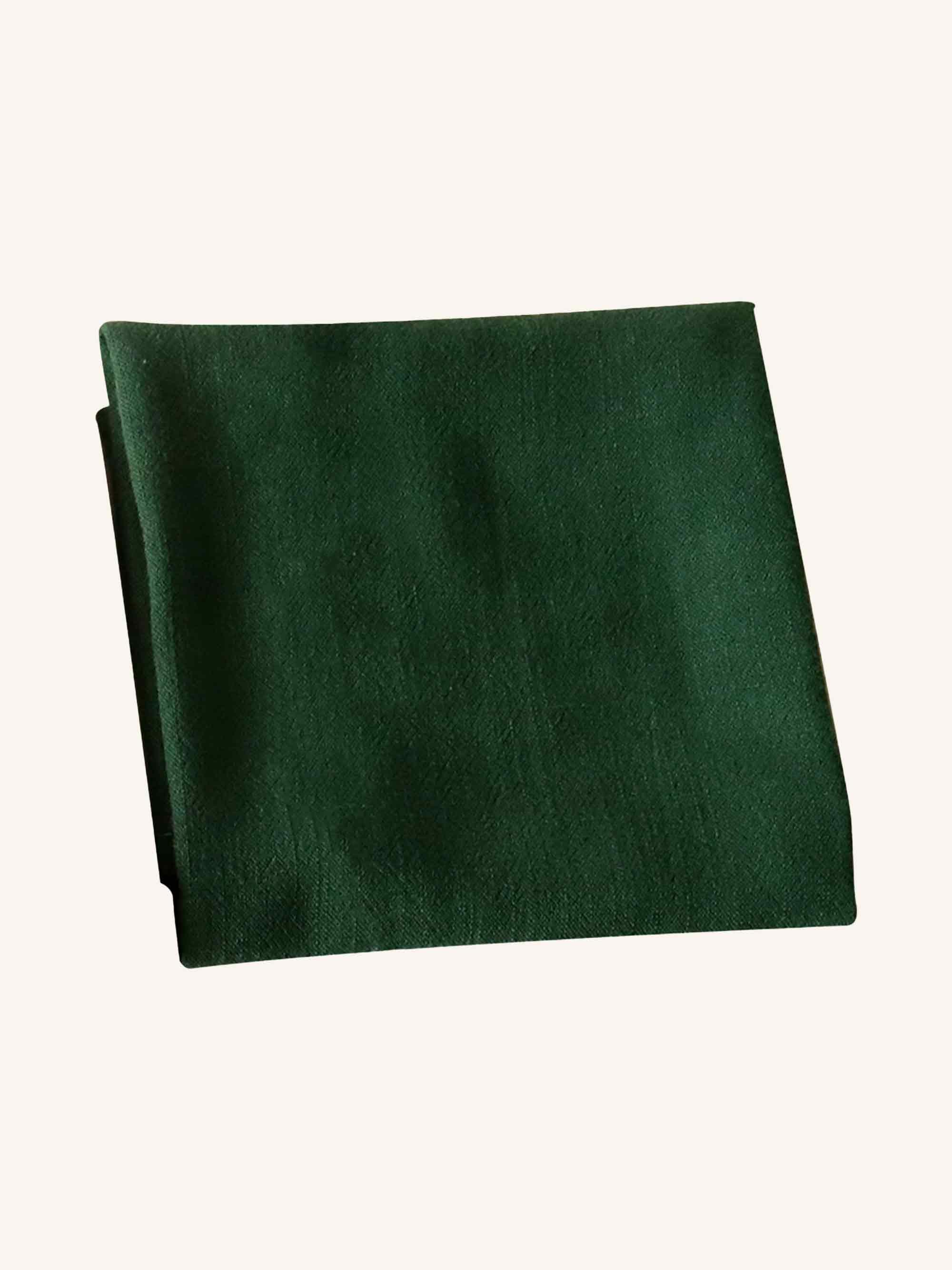 Cotton Linen Napkins Solid Color Placemats Tea Towels - Dark Green / One-Size - ACCESSORIES-Others