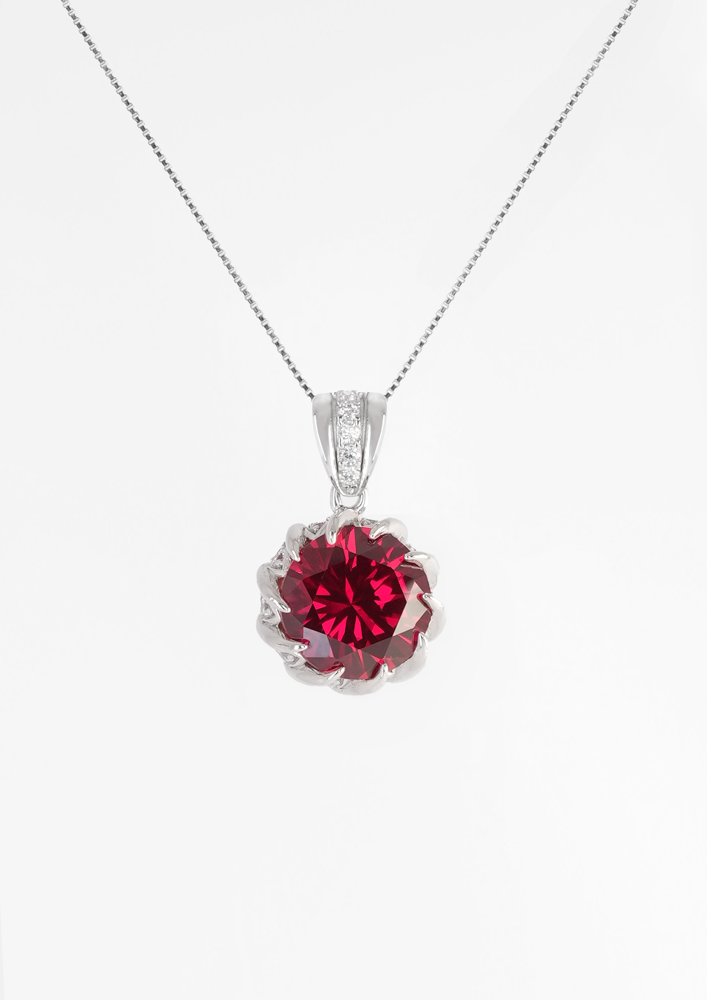 Exquisite Ruby Necklace - Heart of Lava - One-Size - ACCESSORIES-Jewelry